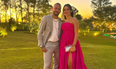 Neymar ao lado de Bruna Biancardi em casamento