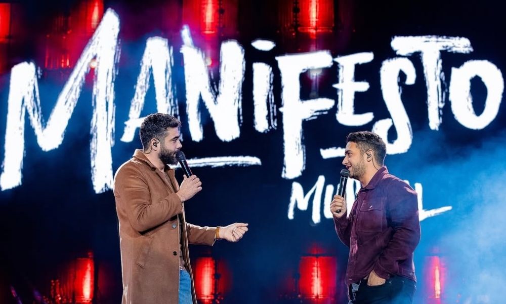Henrique e Juliano apresentam Manifesto Musical com estádio do Palmeiras lotado
