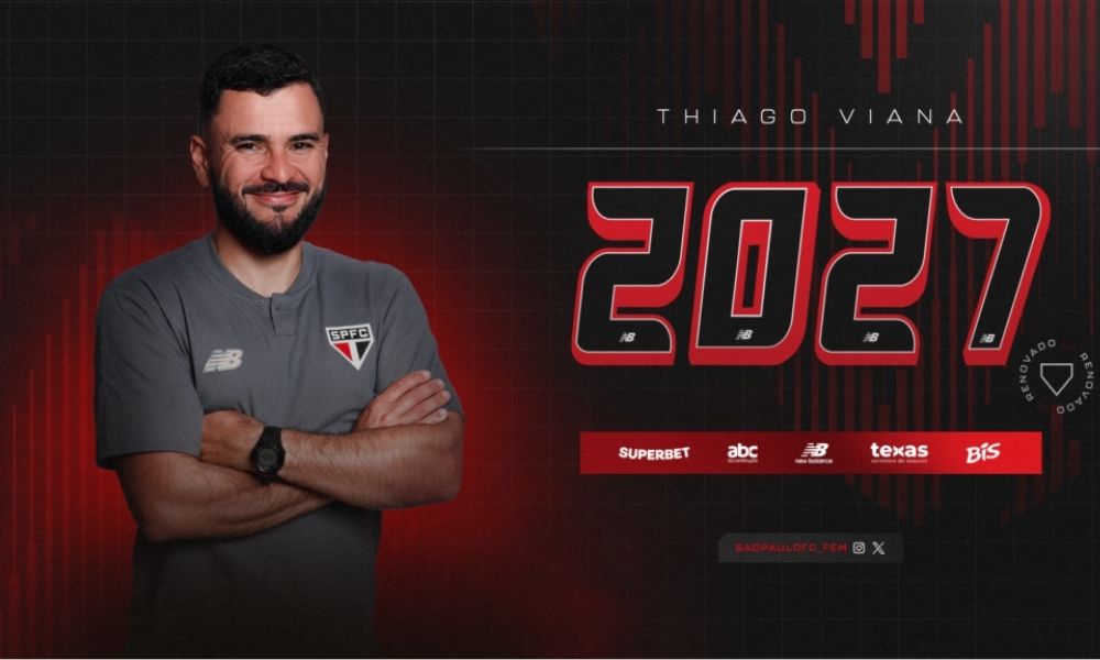 Thiago Viana renova com o São Paulo até 2027 em meio a rumores de ida para o Palmeiras